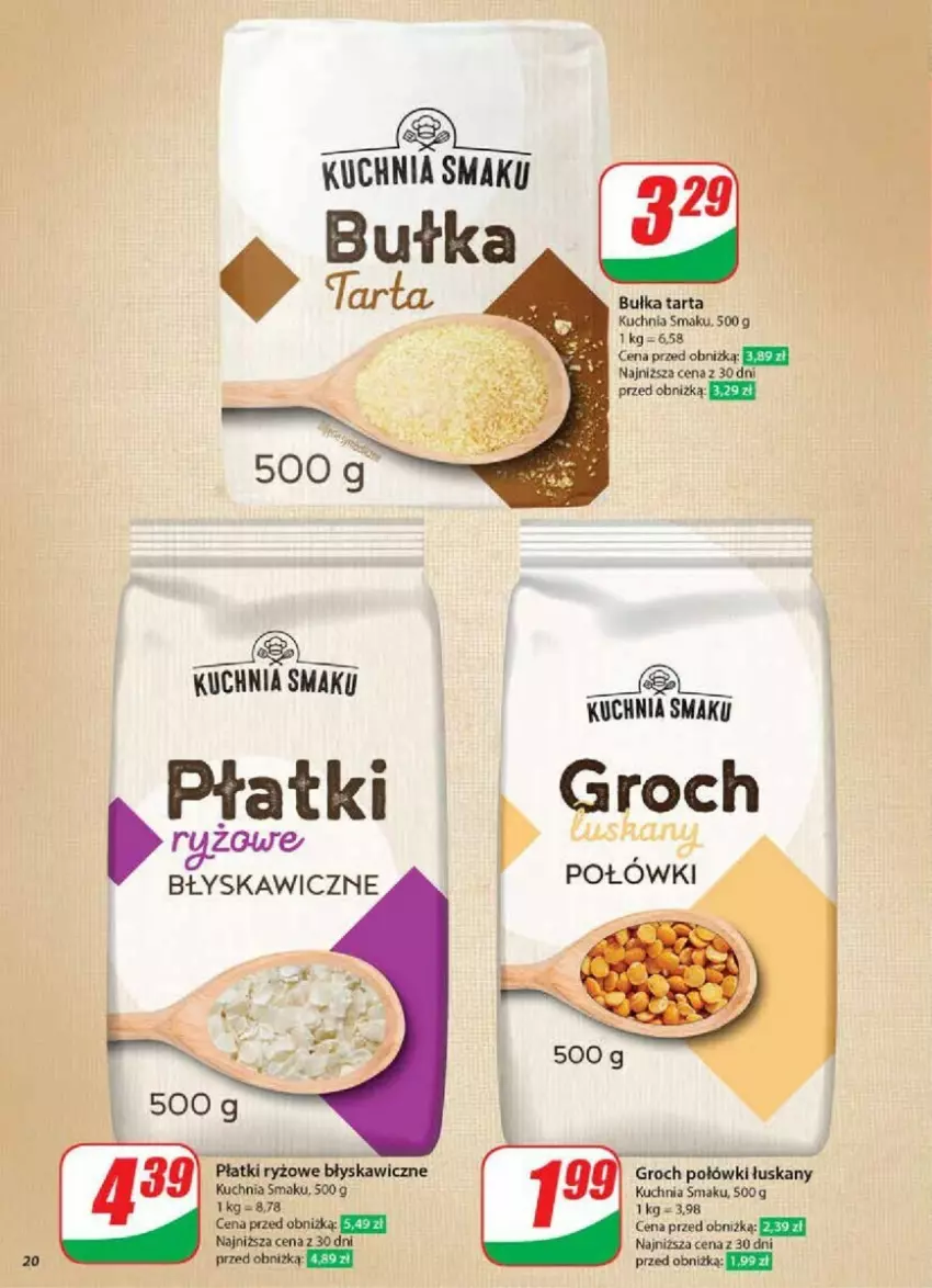 Gazetka promocyjna Dino - ważna 02.01 do 07.01.2025 - strona 13 - produkty: Bułka, Bułka tarta, EPEE, Groch, Kuchnia, Płatki ryżowe, Ryż, Tarta