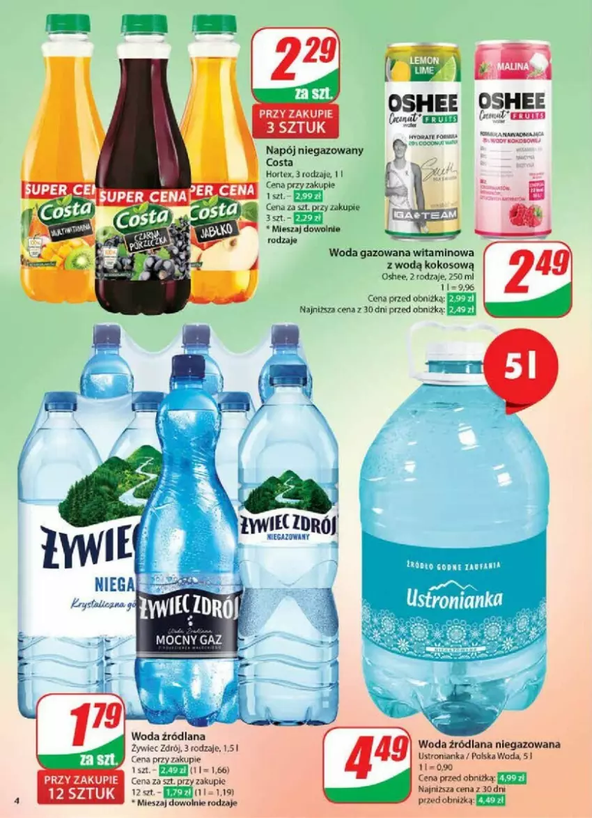 Gazetka promocyjna Dino - ważna 02.01 do 07.01.2025 - strona 34 - produkty: Fa, Hortex, Kokos, LANA, Napój, Napój niegazowany, Oshee, Woda, Woda gazowana