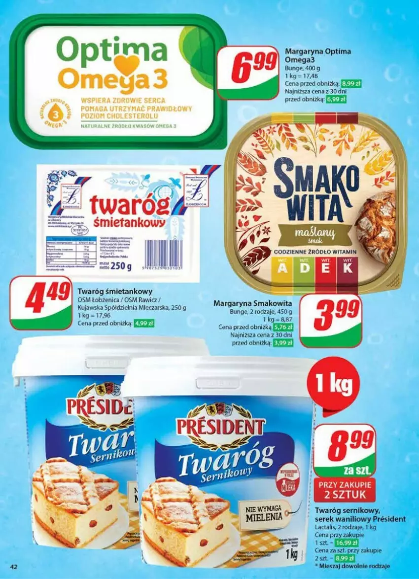 Gazetka promocyjna Dino - ważna 02.01 do 07.01.2025 - strona 37 - produkty: Amica, Margaryna, Optima, Optima Omega3, Ser, Serek, Smakowita, Twaróg, Twaróg śmietankowy