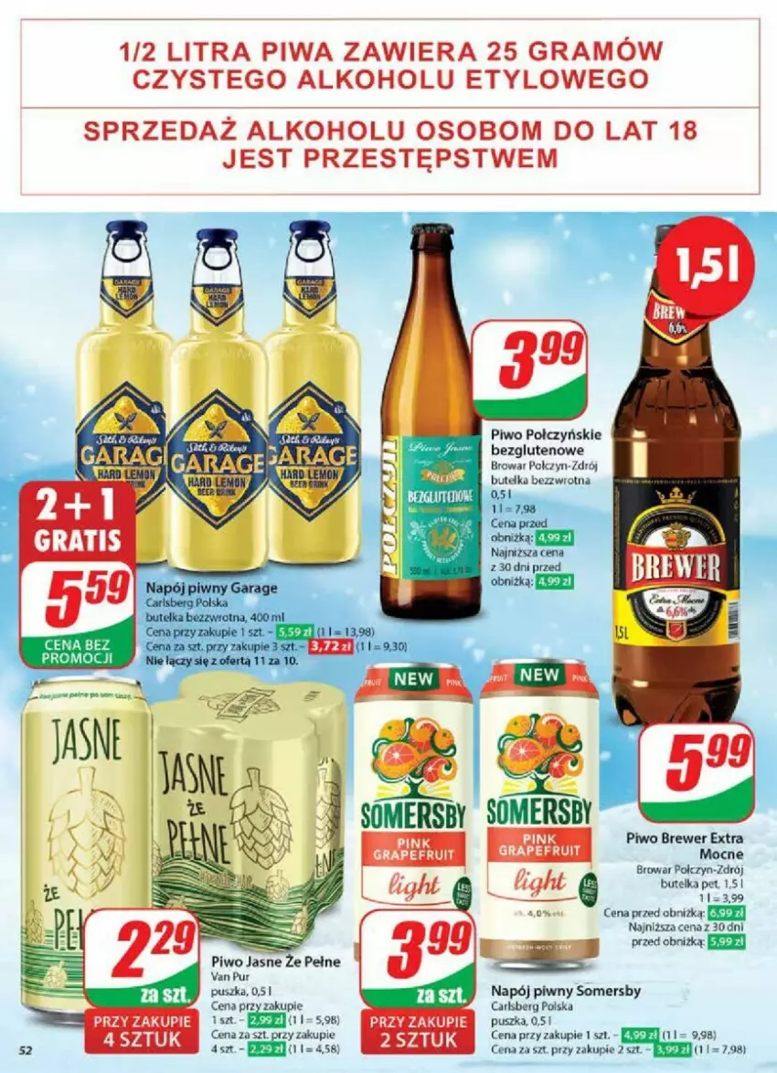 Gazetka promocyjna Dino - ważna 02.01 do 07.01.2025 - strona 48 - produkty: Carlsberg, Gra, Napój, Piwa, Piwo, Piwo jasne, Pur, Somersby