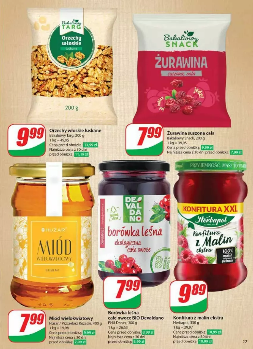 Gazetka promocyjna Dino - ważna 02.01 do 07.01.2025 - strona 9 - produkty: Borówka, Herbapol, Konfitura, Miód, Orzechy włoskie, Owoce