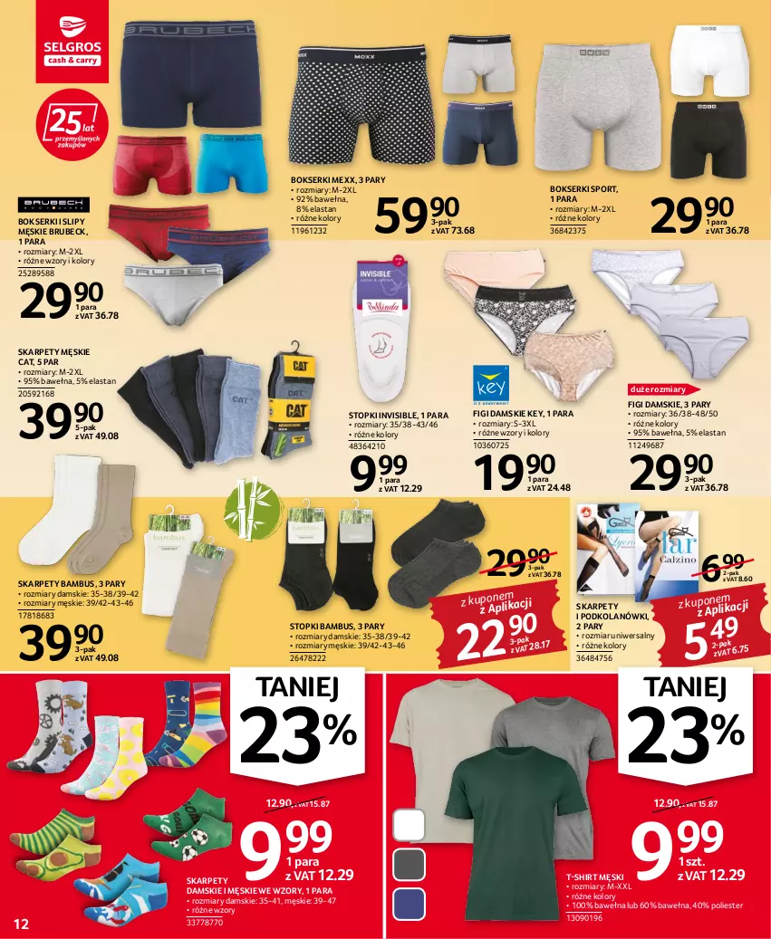 Gazetka promocyjna Selgros - Oferta przemysłowa - ważna 15.06 do 29.06.2022 - strona 12 - produkty: Bokserki, Figi, Karp, Mexx, Por, Ser, Slipy, Sport, T-shirt, Top, Wełna