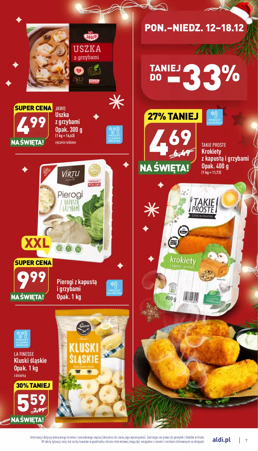 Gazetka promocyjna Aldi - Pełny katalog - ważna 12.12 do 18.12.2022 - strona 7 - produkty: Kapustą, Krokiety, Pierogi