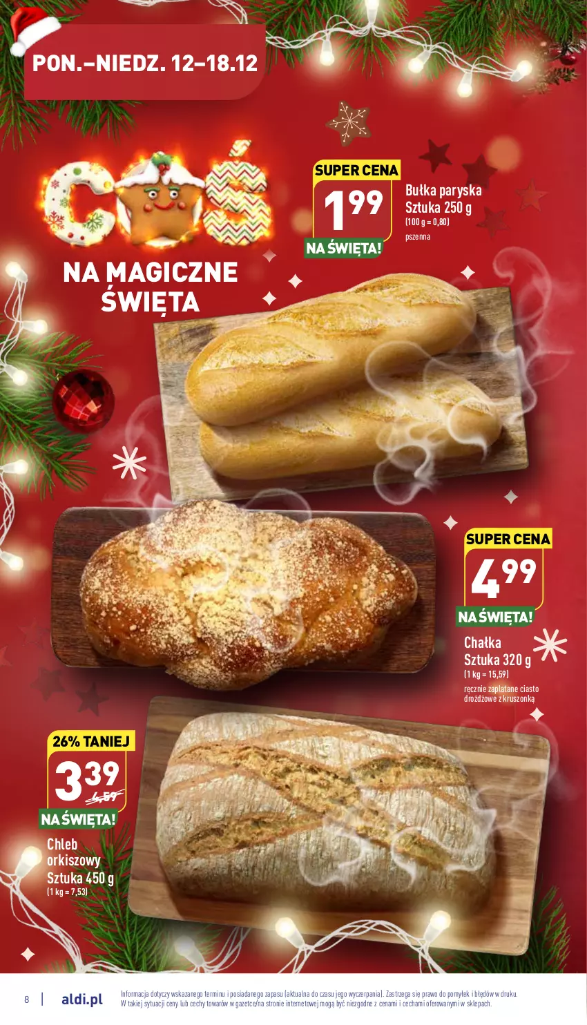 Gazetka promocyjna Aldi - Pełny katalog - ważna 12.12 do 18.12.2022 - strona 8 - produkty: Bułka, Chleb