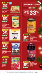 Gazetka promocyjna Aldi - Pełny katalog - Gazetka - ważna od 18.12 do 18.12.2022 - strona 11 - produkty: Wafle, Dr. Oetker, Margaryna, Galaretka, Syrop, Brzoskwinie, Gala, Kasia, Bakalland, Wafle tortowe, Fa