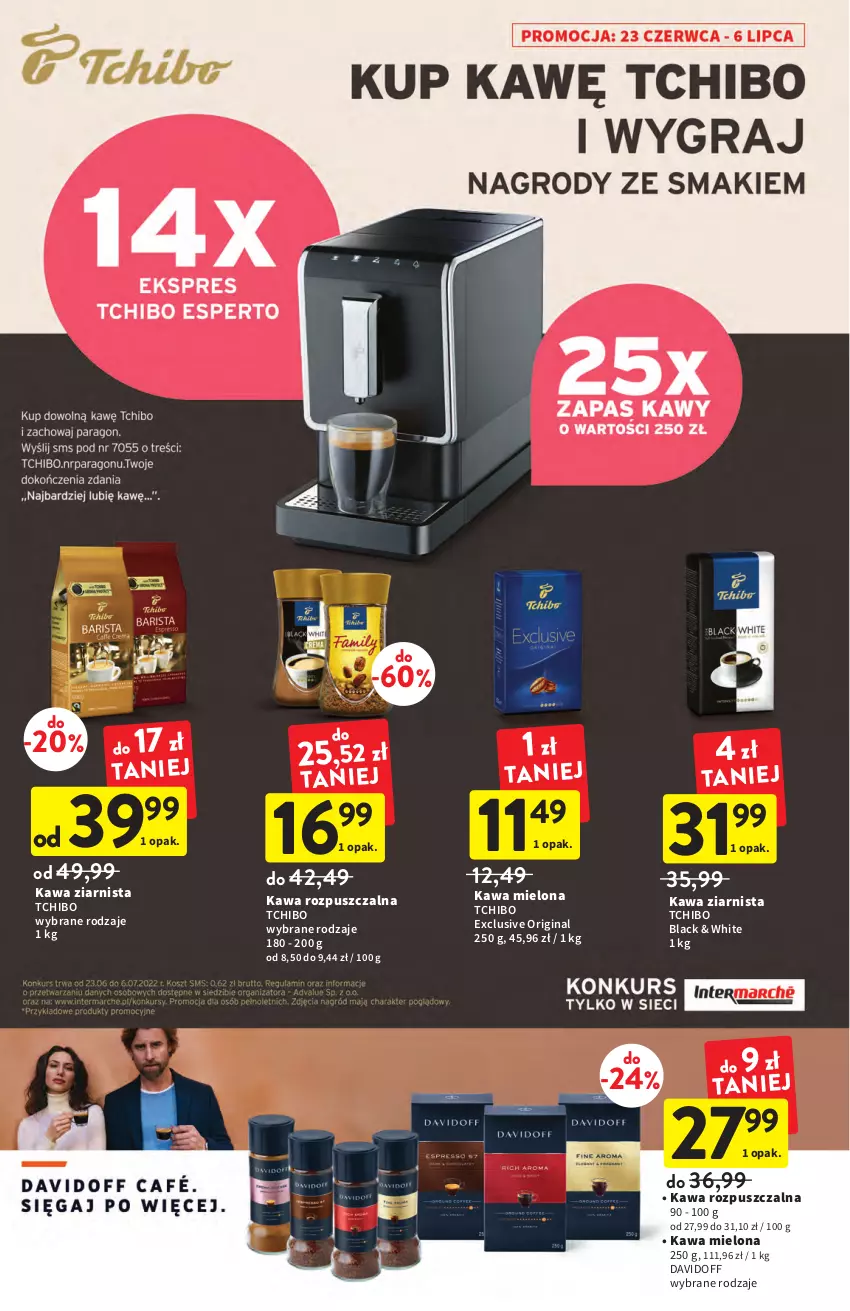 Gazetka promocyjna Intermarche - Start Tygodnia - ważna 27.06 do 29.06.2022 - strona 26 - produkty: Davidoff, Gin, Kawa, Kawa mielona, Kawa rozpuszczalna, Kawa ziarnista, Lack, Tchibo