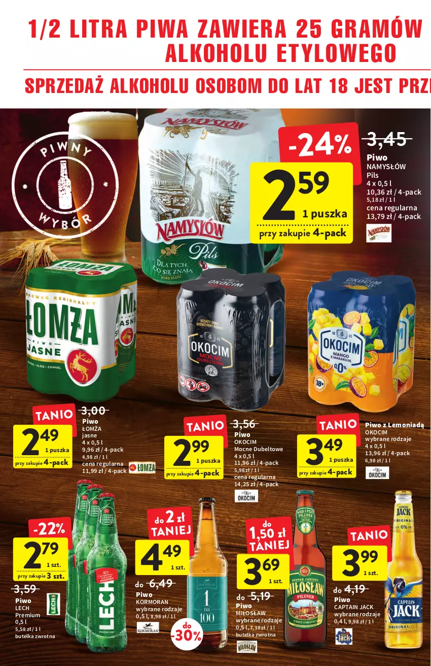 Gazetka promocyjna Intermarche - Start Tygodnia - ważna 27.06 do 29.06.2022 - strona 30 - produkty: Captain Jack, Koc, Lech Premium, Namysłów, Okocim, Piwa, Piwo