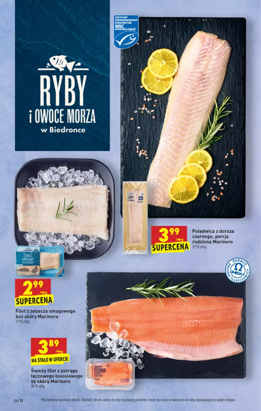 Gazetka promocyjna Biedronka - W tym tygodniu - ważna 01.07 do 07.07.2021 - strona 24 - produkty: Dorsz, Filet z pstrąga, Gala, Por, Pstrąg, Sos