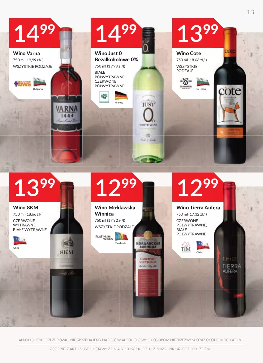 Gazetka promocyjna Stokrotka - Oferta alkoholowa - ważna 16.09 do 13.10.2021 - strona 13 - produkty: Wino