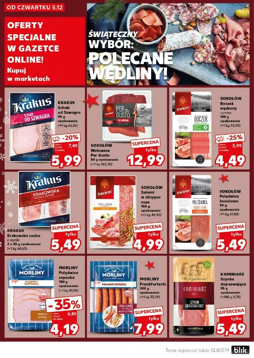 Gazetka promocyjna Kaufland - ważna 09.12 do 11.12.2024 - strona 19 - produkty: Morliny, Polędwica, Salami, Sok, Sokołów, Sos, Szynka, Wołowina