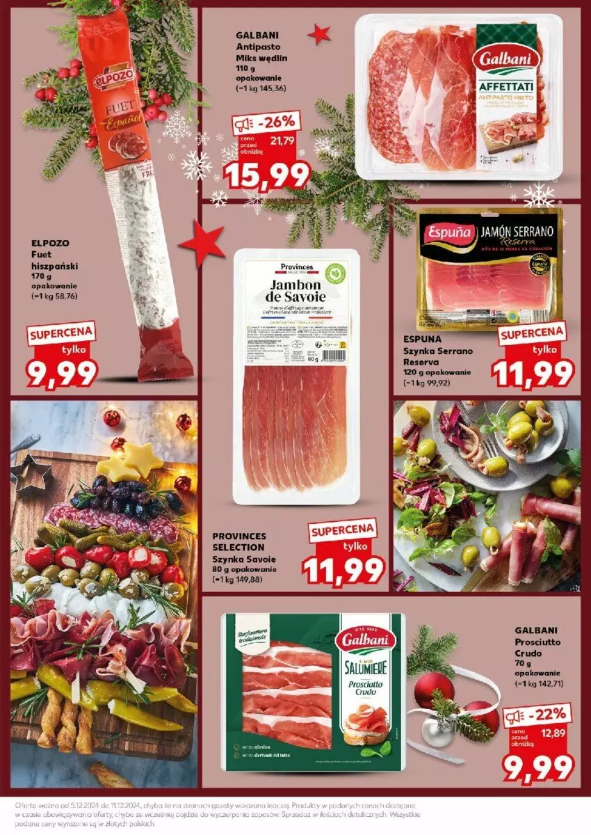 Gazetka promocyjna Kaufland - ważna 09.12 do 11.12.2024 - strona 20 - produkty: Galbani, Szynka