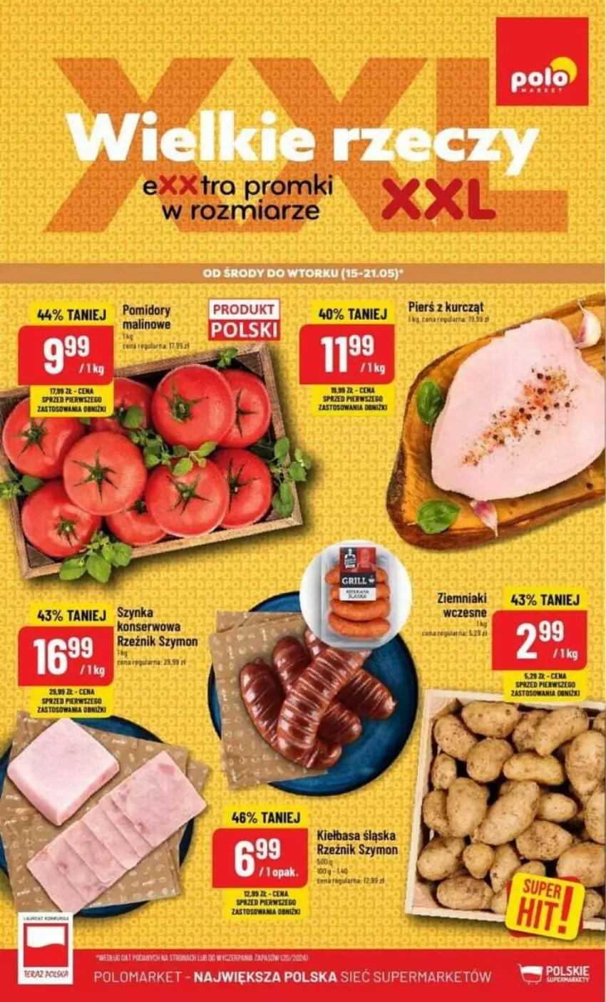 Gazetka promocyjna PoloMarket - ważna 15.05 do 21.05.2024 - strona 1 - produkty: Pomidory, Ser, Tera
