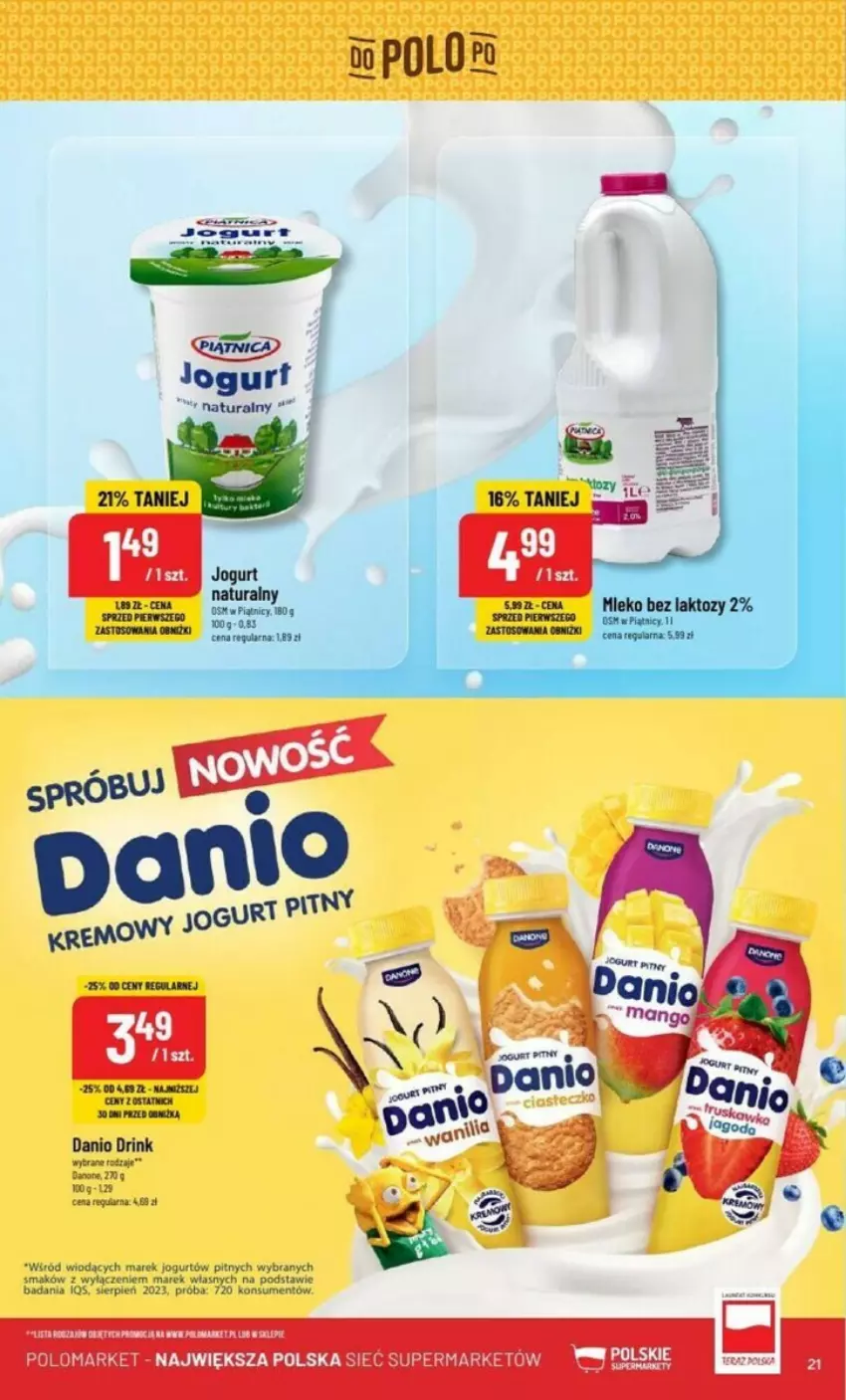 Gazetka promocyjna PoloMarket - ważna 15.05 do 21.05.2024 - strona 14 - produkty: Danio, Danone, Jogurt