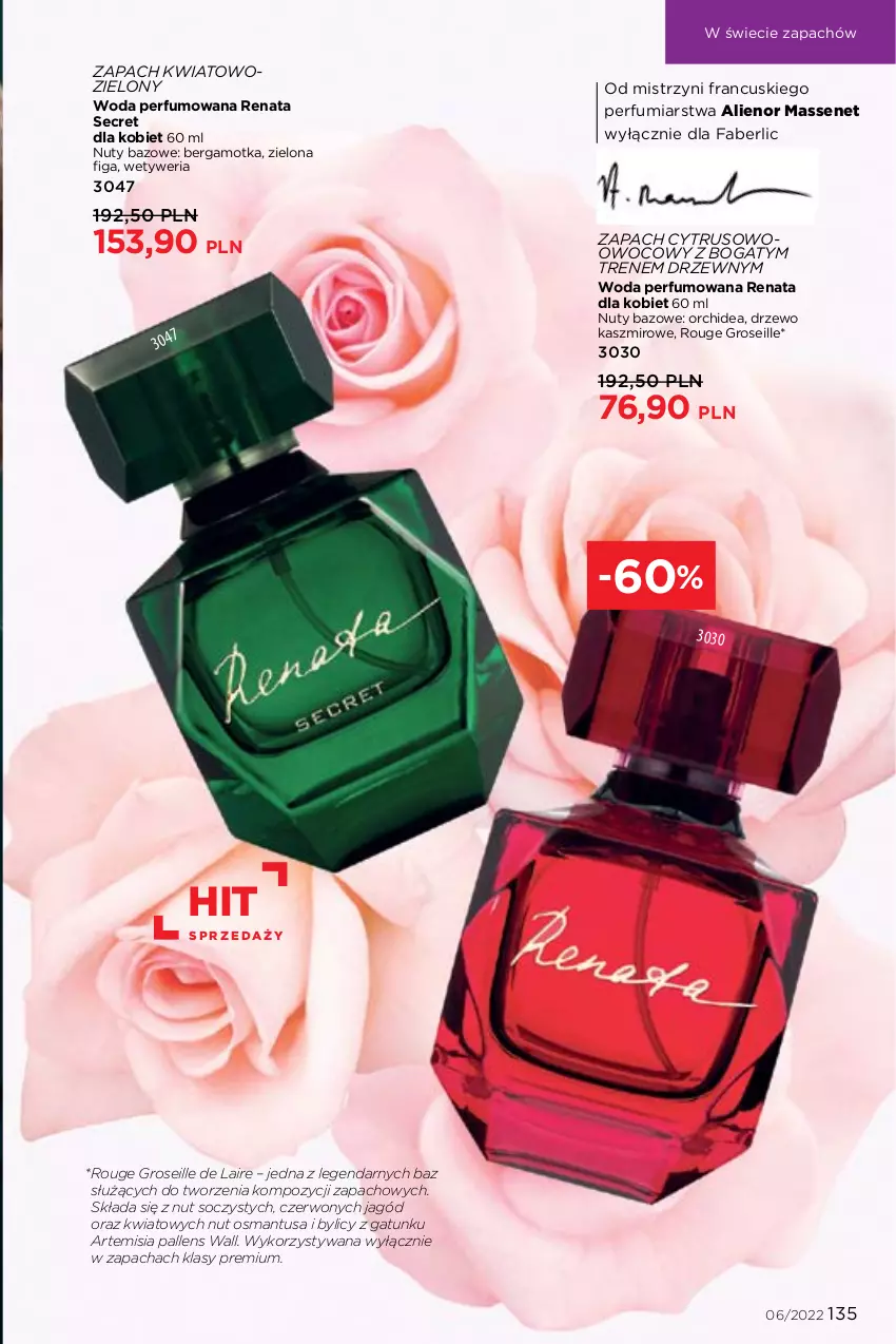 Gazetka promocyjna Faberlic - ważna 04.04 do 24.04.2022 - strona 135 - produkty: Fa, Nuty, Perfum, Woda, Woda perfumowana