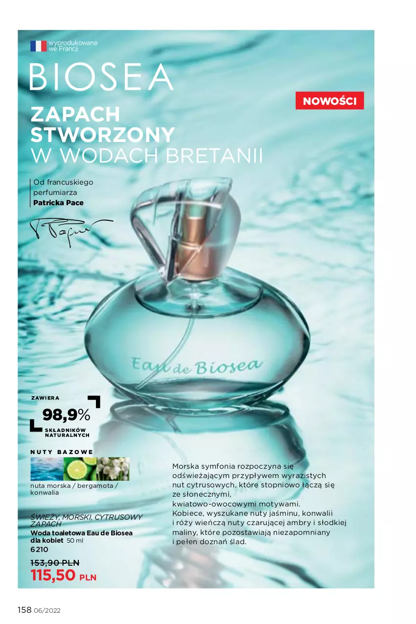 Gazetka promocyjna Faberlic - ważna 04.04 do 24.04.2022 - strona 158 - produkty: Maliny, Nuty, Perfum, Top, Woda, Woda toaletowa