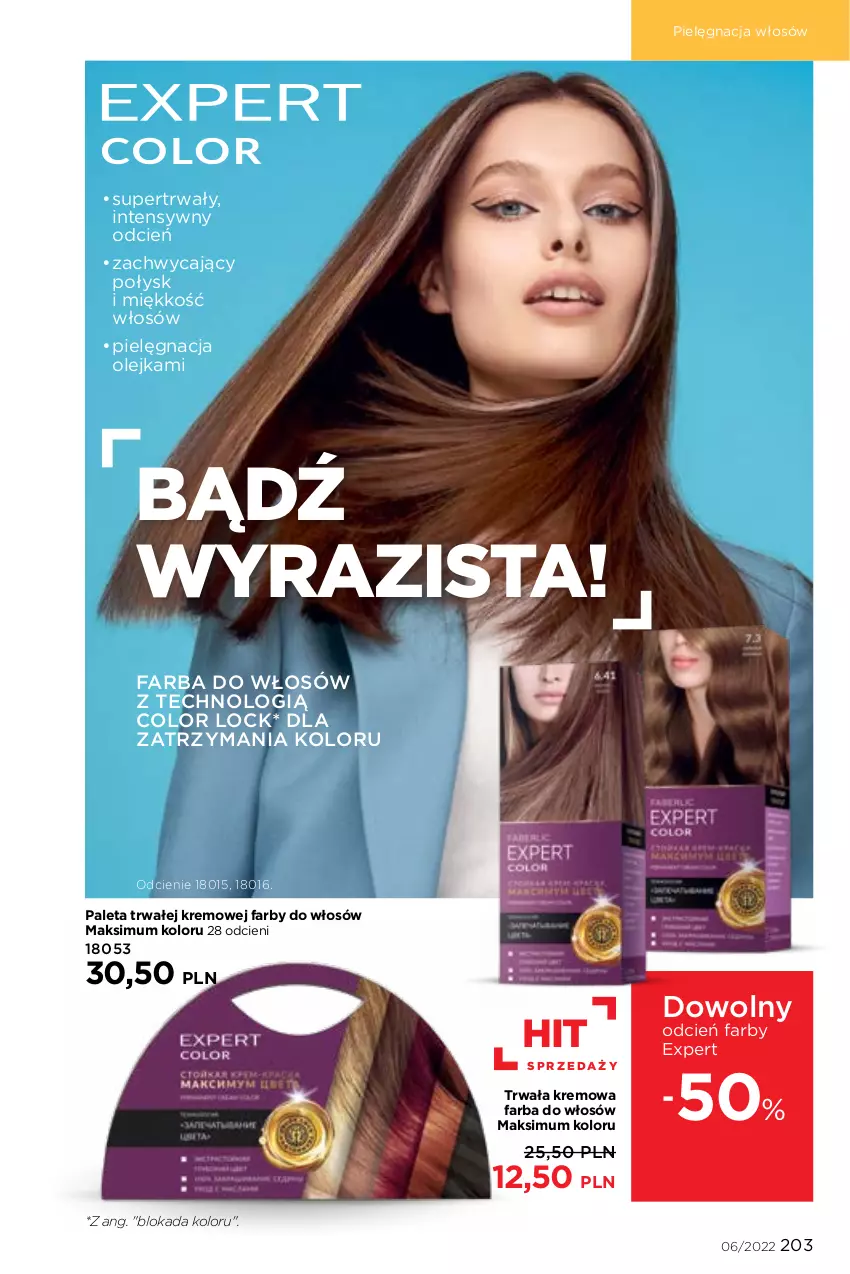 Gazetka promocyjna Faberlic - ważna 04.04 do 24.04.2022 - strona 203 - produkty: Cień, Fa, Farba do włosów, Olej, Paleta, Pielęgnacja włosów