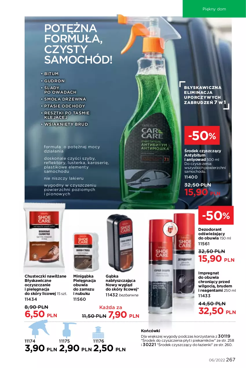 Gazetka promocyjna Faberlic - ważna 04.04 do 24.04.2022 - strona 267 - produkty: Chusteczki, Dezodorant, Klej, Lakier, LG, Piekarnik, Por, Reflektor, Samochód, Ser