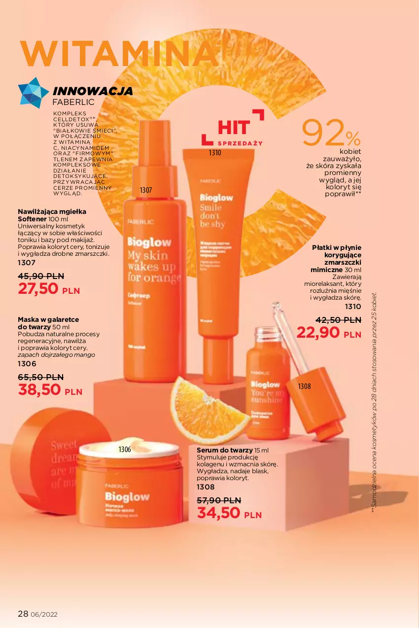 Gazetka promocyjna Faberlic - ważna 04.04 do 24.04.2022 - strona 28 - produkty: Gala, Kolagen, Makijaż, Mango, Mars, Maska, Rum, Ser, Serum, Serum do twarzy, Tonik