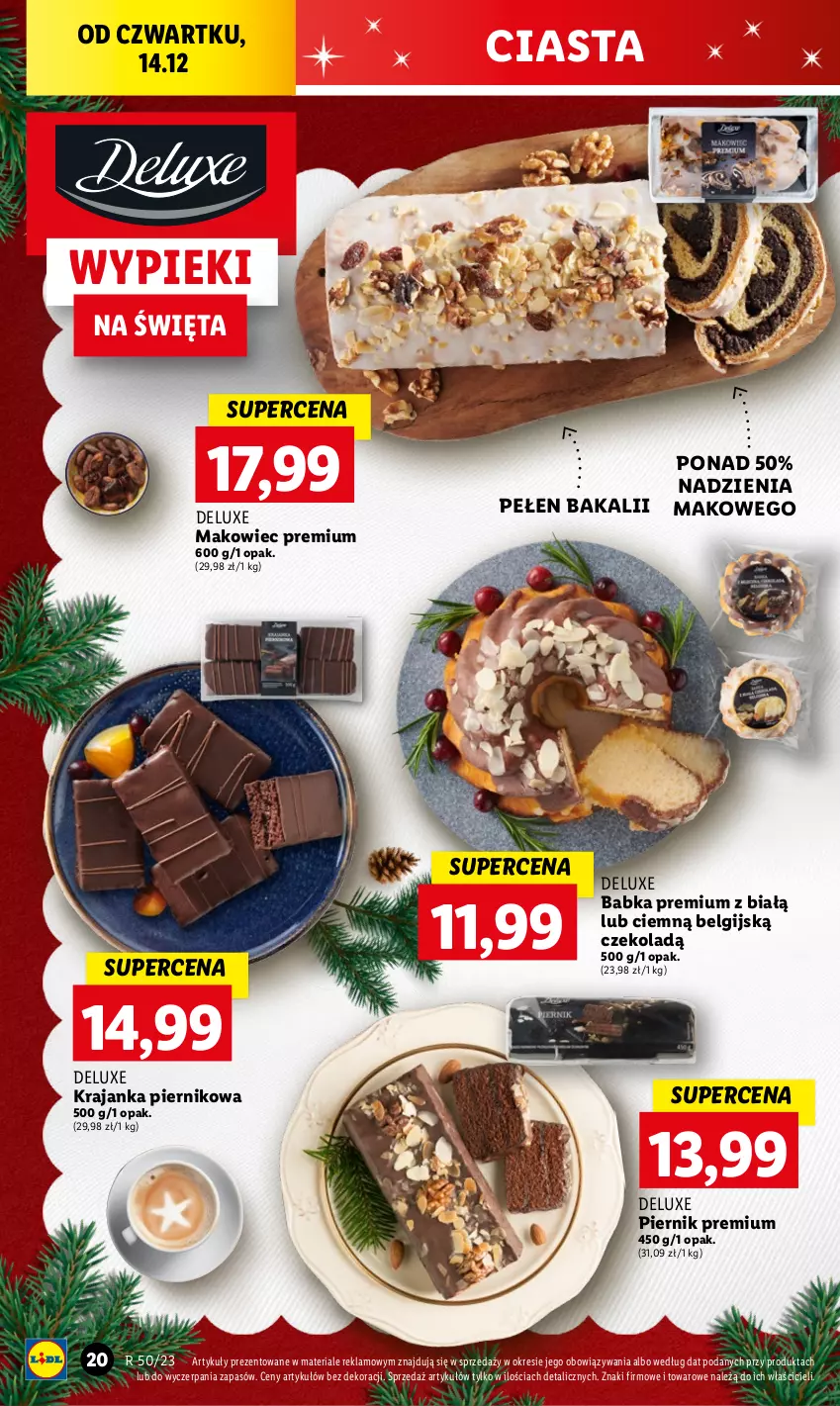 Gazetka promocyjna Lidl - GAZETKA - ważna 14.12 do 17.12.2023 - strona 22 - produkty: Babka, LG, Makowiec, Piernik