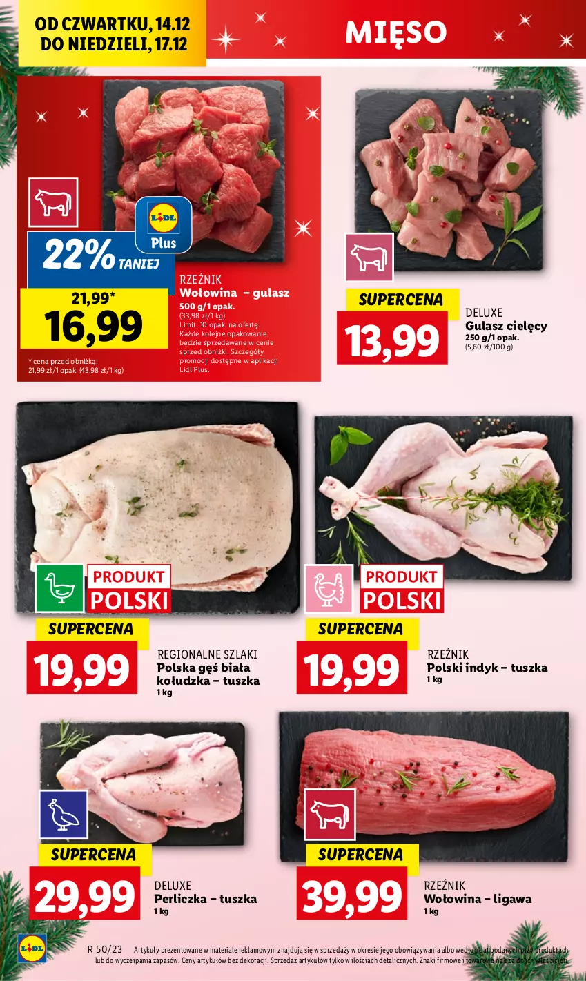 Gazetka promocyjna Lidl - GAZETKA - ważna 14.12 do 17.12.2023 - strona 28 - produkty: Mięso, Olej, Perliczka, Tusz, Wołowina