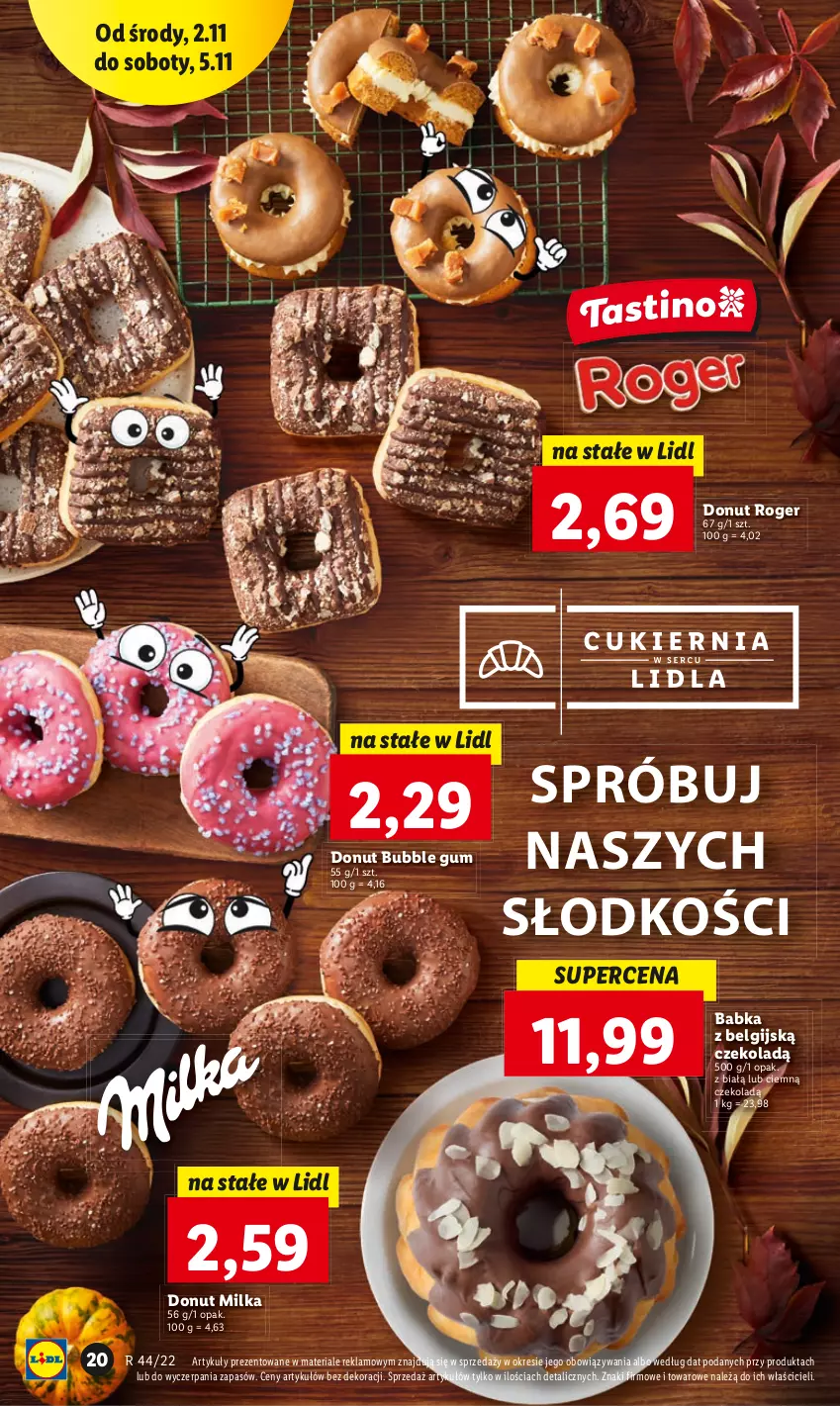 Gazetka promocyjna Lidl - GAZETKA - ważna 02.11 do 05.11.2022 - strona 22 - produkty: Donut, LG, Milka