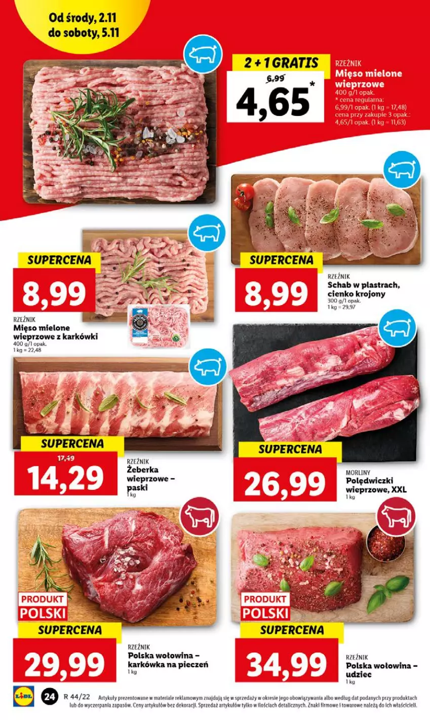 Gazetka promocyjna Lidl - GAZETKA - ważna 02.11 do 05.11.2022 - strona 26 - produkty: Mięso, Mięso mielone, Morliny, Piec, Wołowina