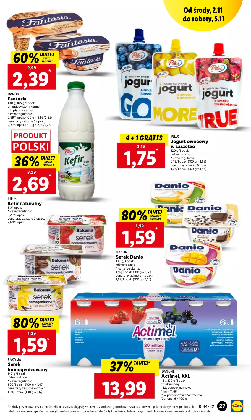 Gazetka promocyjna Lidl - GAZETKA - ważna 02.11 do 05.11.2022 - strona 29 - produkty: Danio, Gra, Por, Ser, Serek