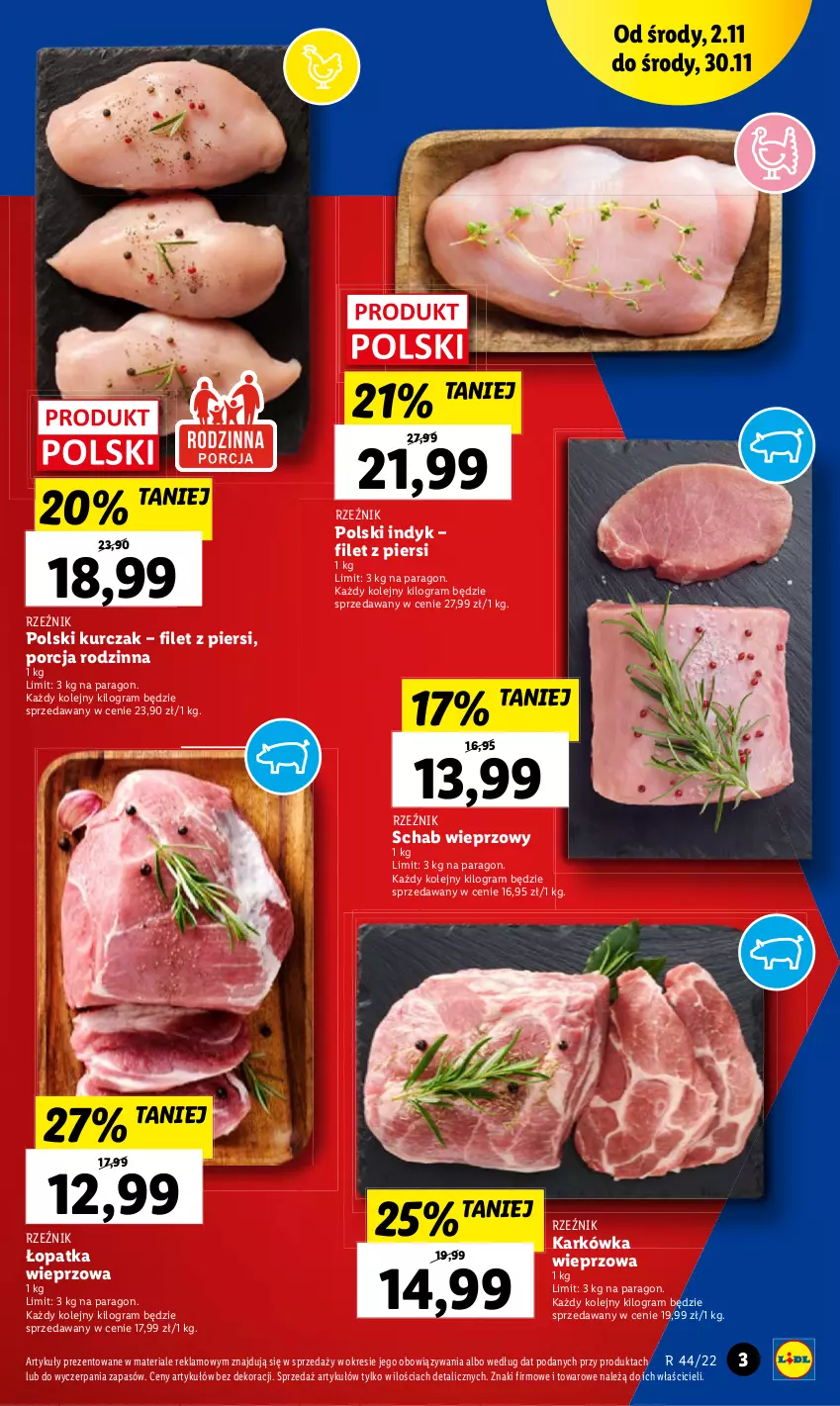 Gazetka promocyjna Lidl - GAZETKA - ważna 02.11 do 05.11.2022 - strona 3 - produkty: Gra, Karkówka wieprzowa, Olej, Por, Schab wieprzowy