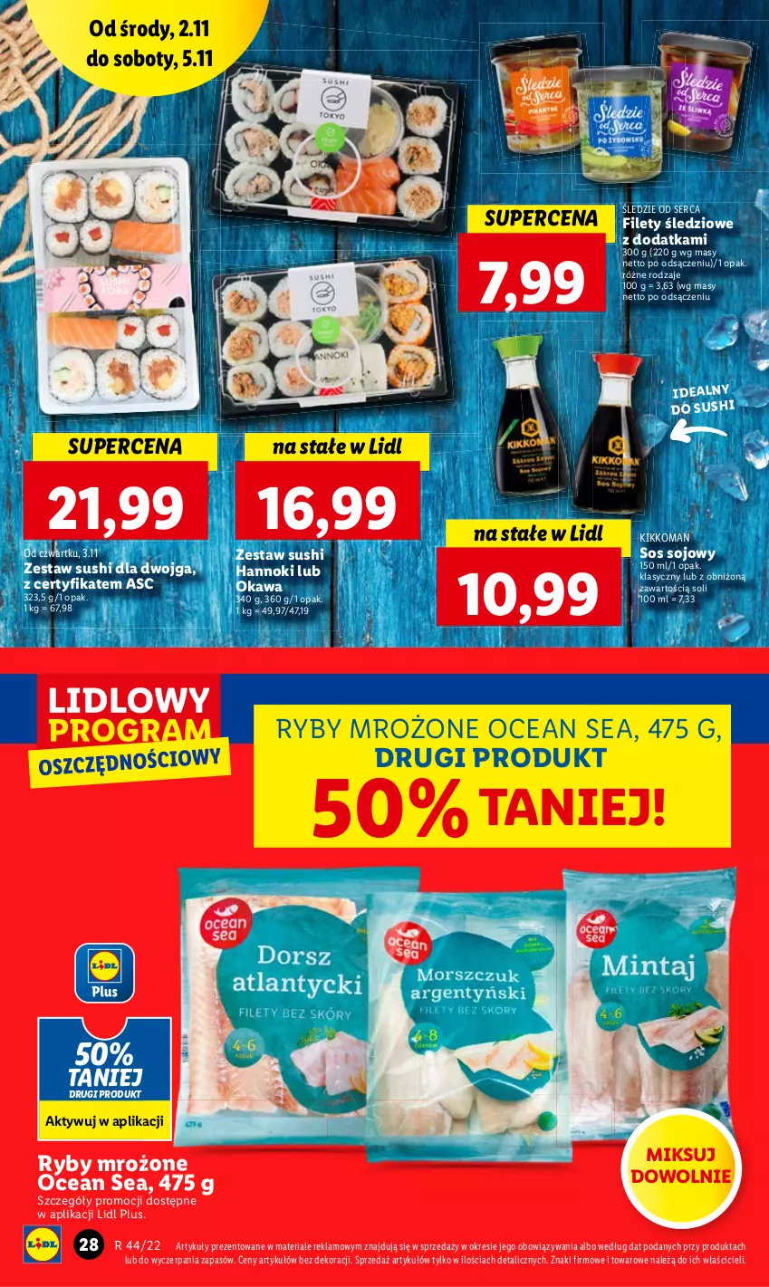 Gazetka promocyjna Lidl - GAZETKA - ważna 02.11 do 05.11.2022 - strona 30 - produkty: Kawa, Ser, Sos, Sos sojowy, Sushi