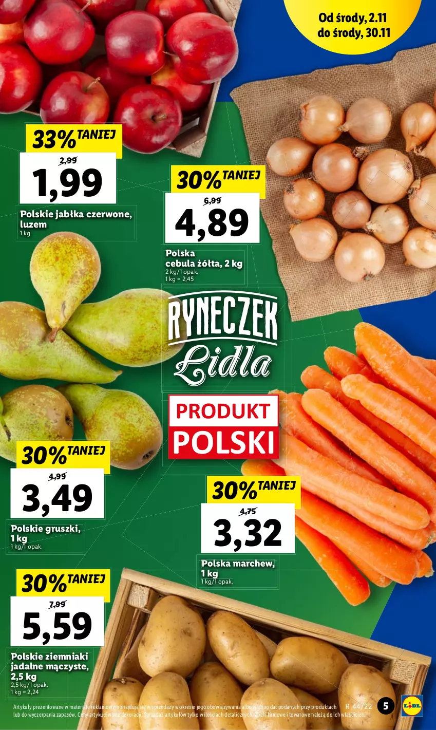 Gazetka promocyjna Lidl - GAZETKA - ważna 02.11 do 05.11.2022 - strona 5 - produkty: Ziemniaki