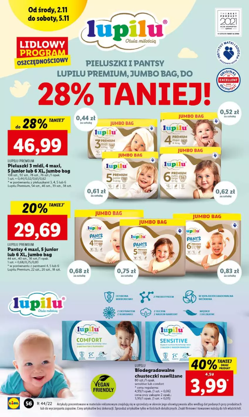 Gazetka promocyjna Lidl - GAZETKA - ważna 02.11 do 05.11.2022 - strona 62 - produkty: Chusteczki, LANA, O Bag, Olej, Por