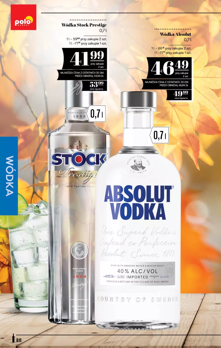 Gazetka promocyjna PoloMarket - Katalog alkoholi 18/2026 - ważna 24.09 do 07.10.2026 - strona 18 - produkty: Absolut, Por, Stock, Wódka