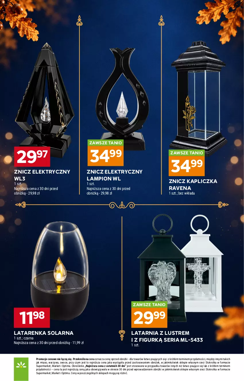 Gazetka promocyjna Stokrotka - Katalog Znicze - ważna 01.10 do 04.11.2026 - strona 7 - produkty: Lampion, Latarenka, Latarnia, Mięso, Optima, Owoce, Ser, Warzywa, Znicz