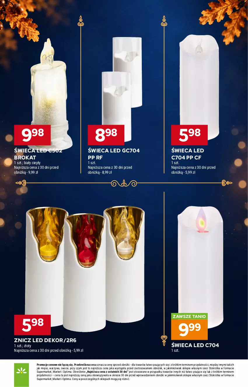 Gazetka promocyjna Stokrotka - Katalog Znicze - ważna 01.10 do 04.11.2026 - strona 8 - produkty: Mięso, Optima, Owoce, Warzywa, Znicz