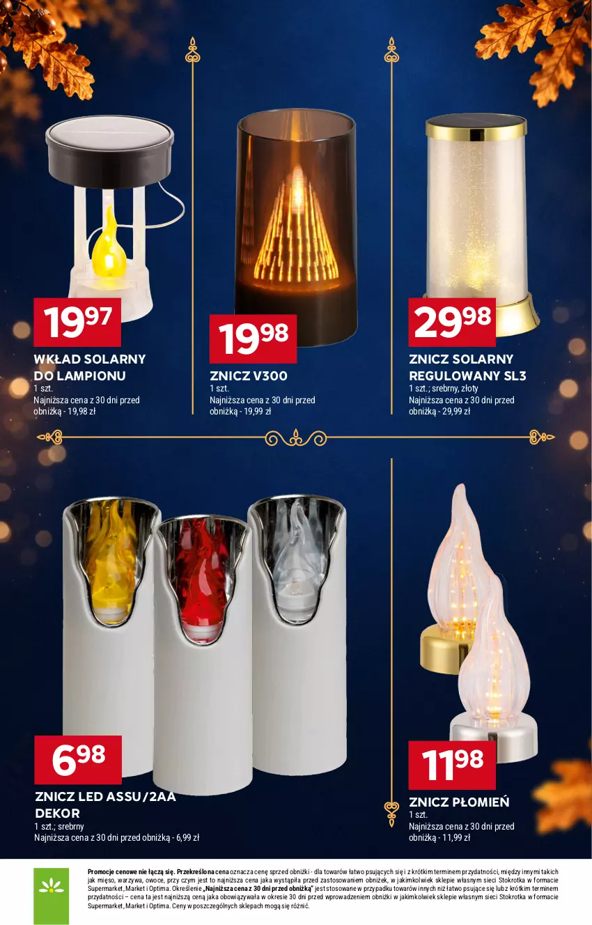 Gazetka promocyjna Stokrotka - Katalog Znicze - ważna 01.10 do 04.11.2026 - strona 9 - produkty: Lampion, Mięso, Optima, Owoce, Warzywa, Znicz