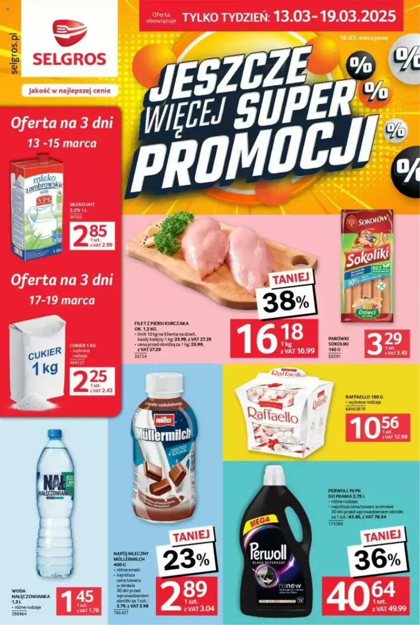 Gazetka promocyjna Selgros - ważna 13.03 do 19.03.2025 - strona 1 - produkty: Fa, Kurczak, LG, Olej, Raffaello