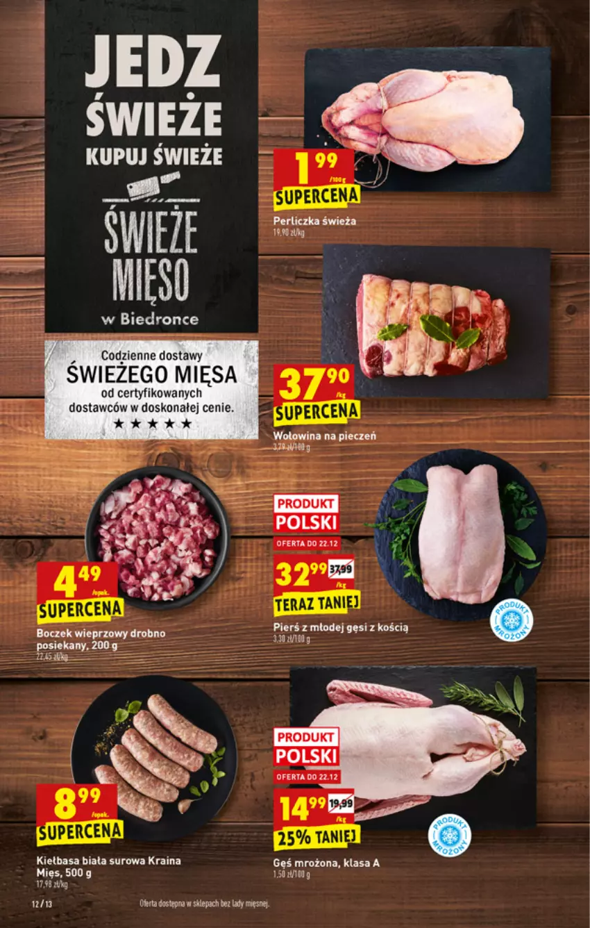 Gazetka promocyjna Biedronka - W tym tygodniu - ważna 20.12 do 24.12.2021 - strona 12 - produkty: Kiełbasa, Kiełbasa biała, Piec