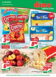 Gazetka promocyjna Dino - Gazetka - Gazetka - ważna od 05.07 do 05.07.2022 - strona 1 - produkty: Ser, JBL, Królewski, Chipsy, Lody, Nektarynka, Crunchips, Lorenz, Nektar