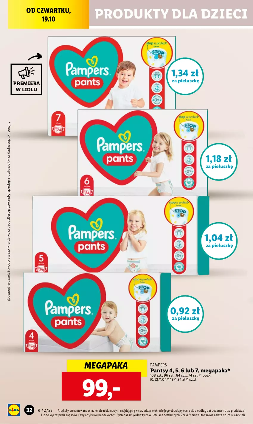 Gazetka promocyjna Lidl - GAZETKA - ważna 19.10 do 21.10.2023 - strona 38 - produkty: Dzieci, Pampers