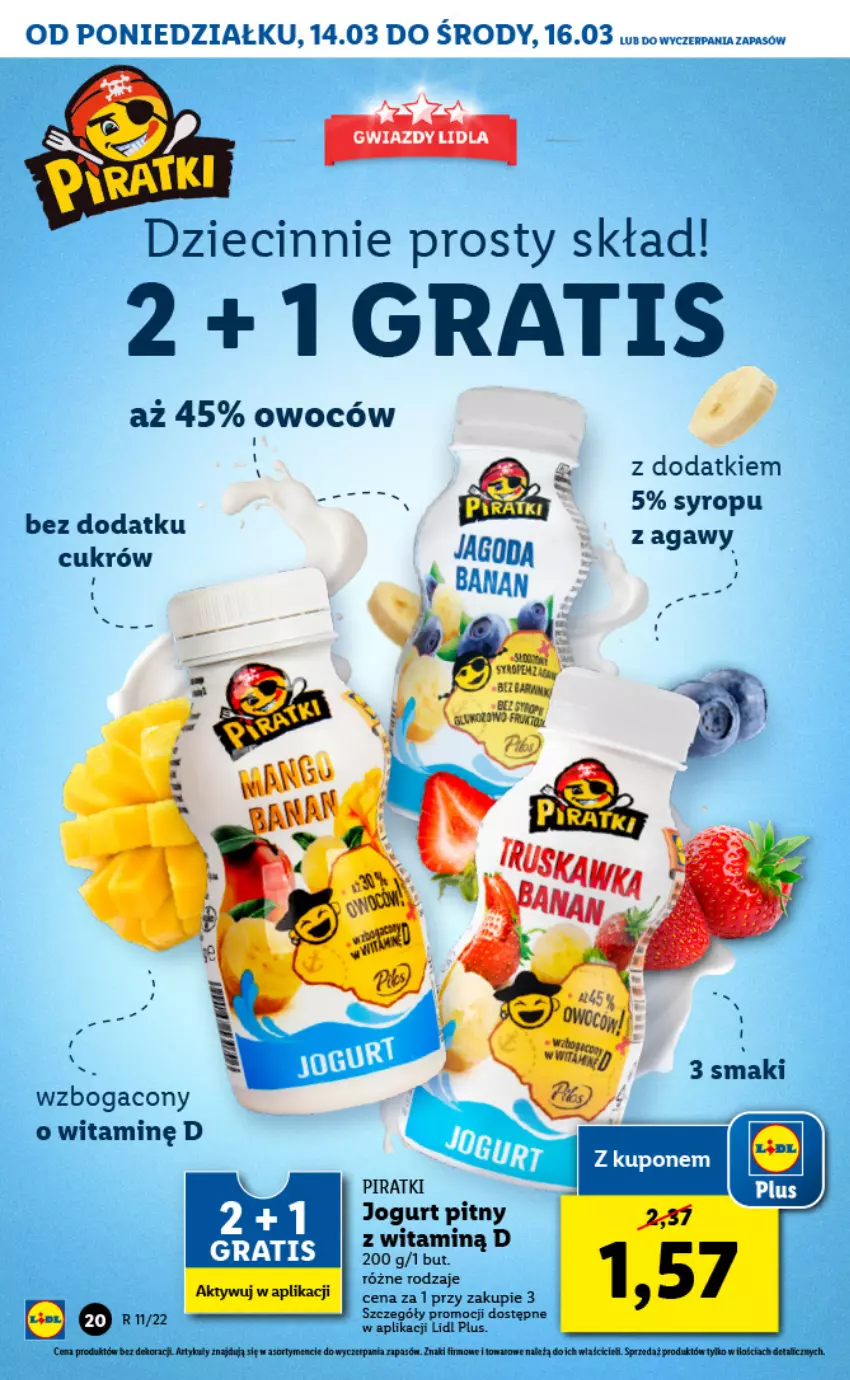 Gazetka promocyjna Lidl - GAZETKA - ważna 14.03 do 16.03.2022 - strona 20 - produkty: Dzieci, Gra, Jogurt, Jogurt pitny, Syrop