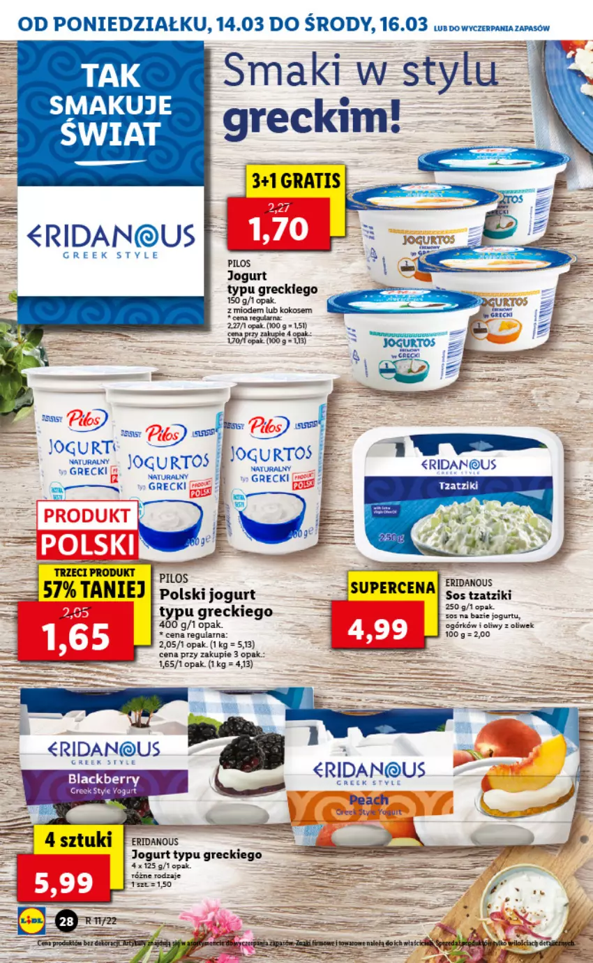 Gazetka promocyjna Lidl - GAZETKA - ważna 14.03 do 16.03.2022 - strona 28 - produkty: Gra, Jogurt, Kokos, Pilos, Sos