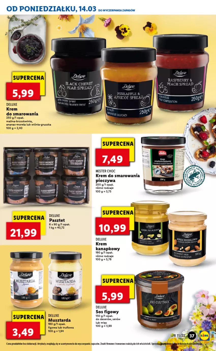 Gazetka promocyjna Lidl - GAZETKA - ważna 14.03 do 16.03.2022 - strona 37 - produkty: Ananas, Krem do smarowania pieczywa, Mus, Musztarda, Piec, Ser, Sos