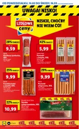Gazetka promocyjna Lidl - GAZETKA - Gazetka - ważna od 16.03 do 16.03.2022 - strona 16 - produkty: Por, Pur, Parówki, Parówki z szynki, LANA, PIKOK, Waga, Kiełbasa