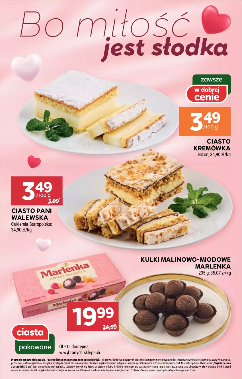 Gazetka promocyjna Stokrotka - Market - ważna 12.02 do 18.02.2026 - strona 8 - produkty: Cukier, Kremówka, Mięso, Optima, Owoce, Warzywa