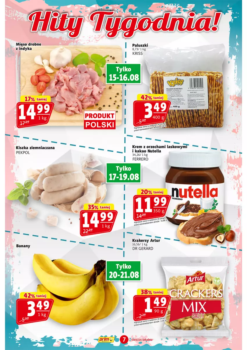 Gazetka promocyjna Prim Market - ważna 15.08 do 21.08.2024 - strona 7 - produkty: Artur, Dr Gerard, Ferrero, Krakersy, Mięso