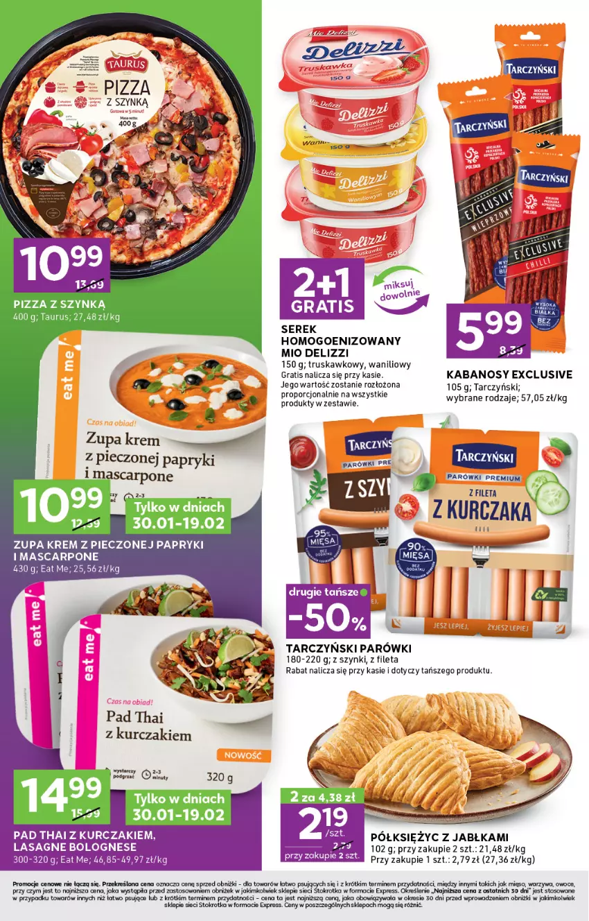 Gazetka promocyjna Stokrotka - Stokrotka Express - ważna 30.01 do 05.02.2025 - strona 2 - produkty: Gra, Kabanos, Kurczak, Lasagne, Lasagne bolognese, Mascarpone, Mięso, Owoce, Parówki, Piec, Pizza, Ser, Serek, Tarczyński, Warzywa, Zupa