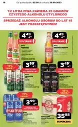 Gazetka promocyjna Netto - Artykuły spożywcze - Gazetka - ważna od 01.10 do 01.10.2023 - strona 18 - produkty: Piwa, Piwo, Koc, Gra, Somersby, Namysłów, Kiwi, Tyskie, Lack, Okocim, Melon