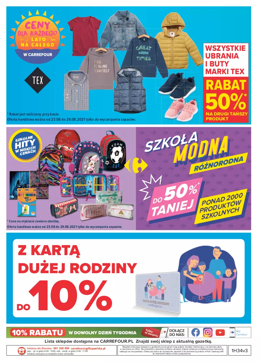 Gazetka promocyjna Carrefour - Gazetka Codzienne okazje, by kupować taniej - ważna 23.08 do 04.09.2021 - strona 28 - produkty: Buty, Ubrania